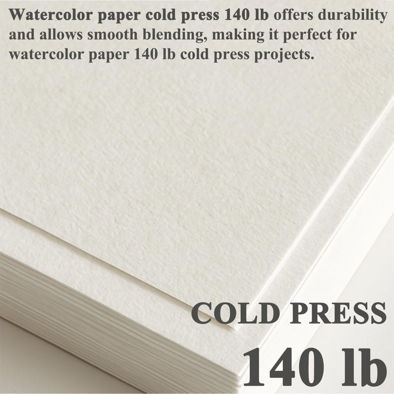 SUNFLY Water Color Paper Pad 5"x7" - 64 Sheets 140lb Cold Press Watercolor Paper Bulk, Water Color Paint Paper for Kids & Artists, White Painting Paper for Watercolor, Acrylic. - Image 2